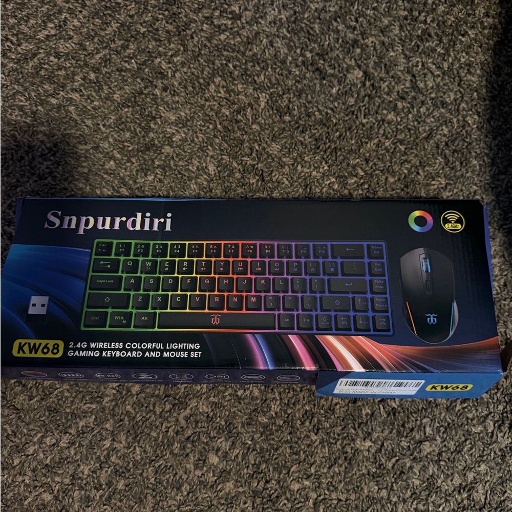 Snpurdiri Wireless Gaming Keyboard and Mouse Set